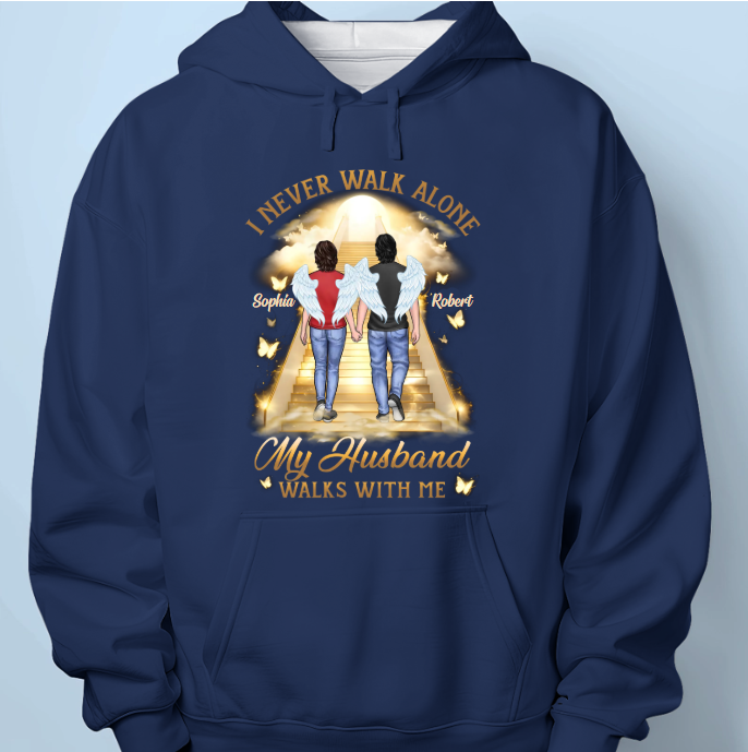 His Wings Guide My Steps - Memorial Personalized Custom Unisex T-shirt