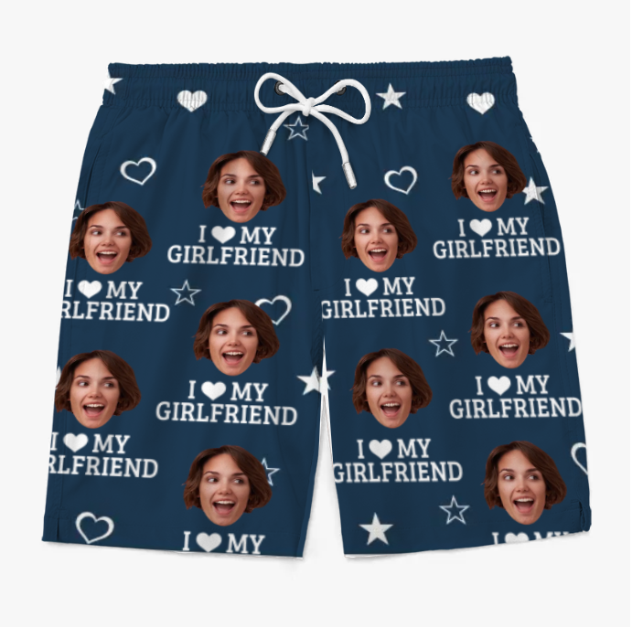 Fun Personalized Tropical Hawaiian Men's Beach Shorts