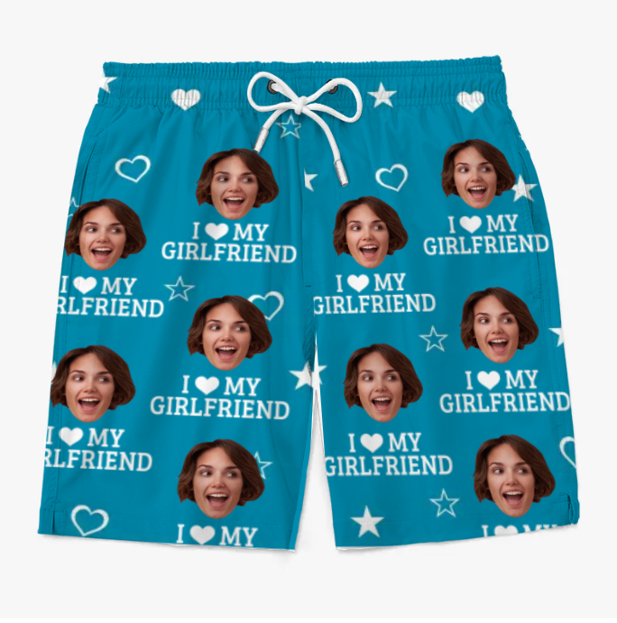 Fun Personalized Tropical Hawaiian Men's Beach Shorts