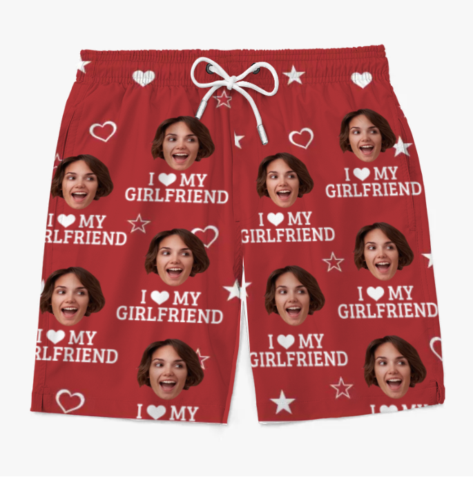 Fun Personalized Tropical Hawaiian Men's Beach Shorts