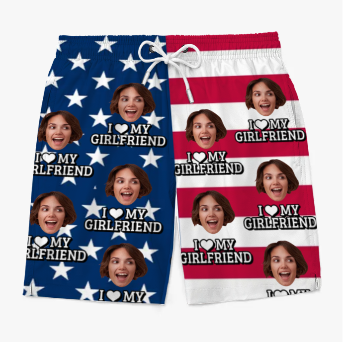 Fun Personalized Tropical Hawaiian Men's Beach Shorts