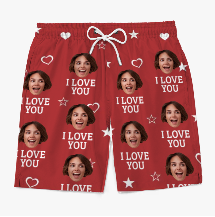 Fun Personalized Tropical Hawaiian Men's Beach Shorts