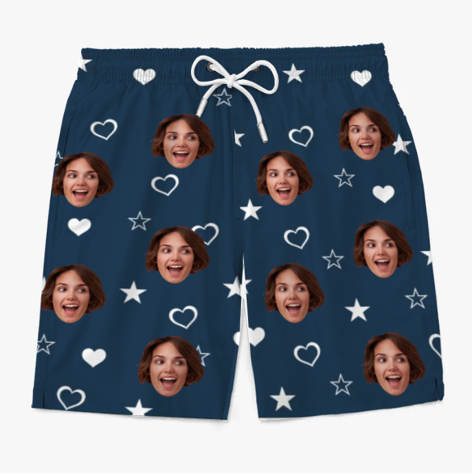 Fun Personalized Tropical Hawaiian Men's Beach Shorts
