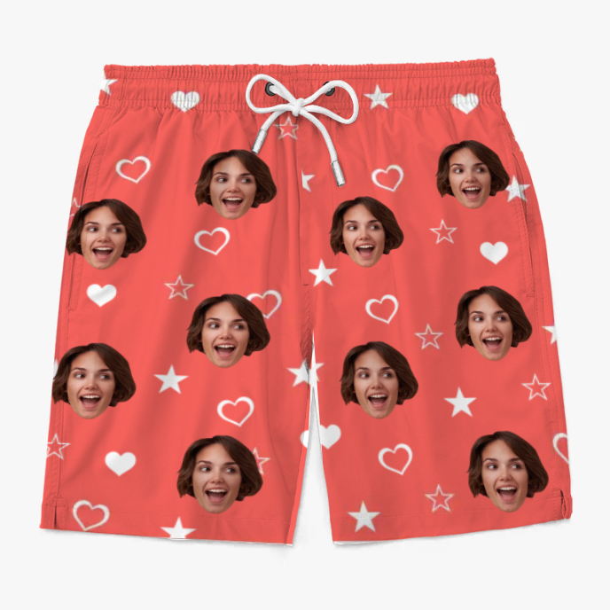 Fun Personalized Tropical Hawaiian Men's Beach Shorts