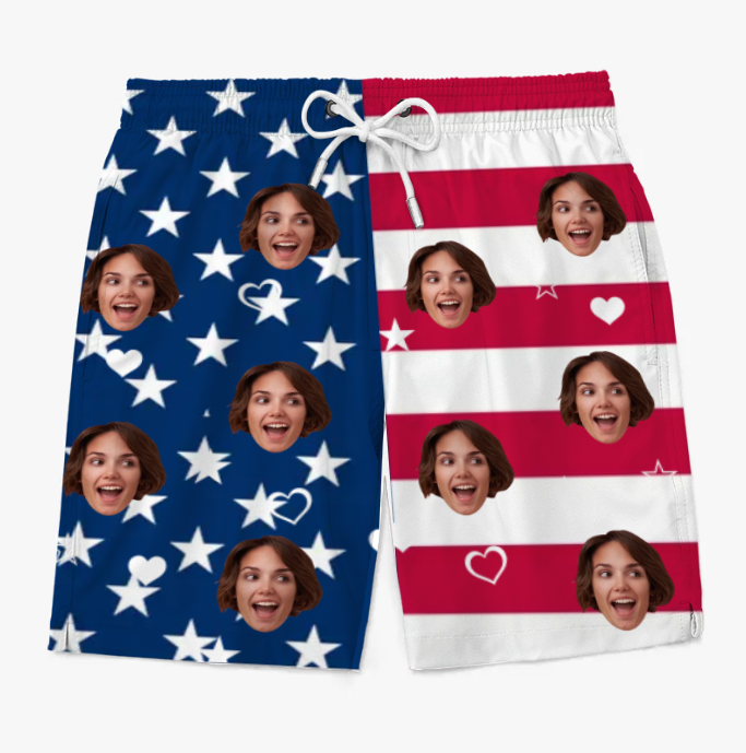 Fun Personalized Tropical Hawaiian Men's Beach Shorts