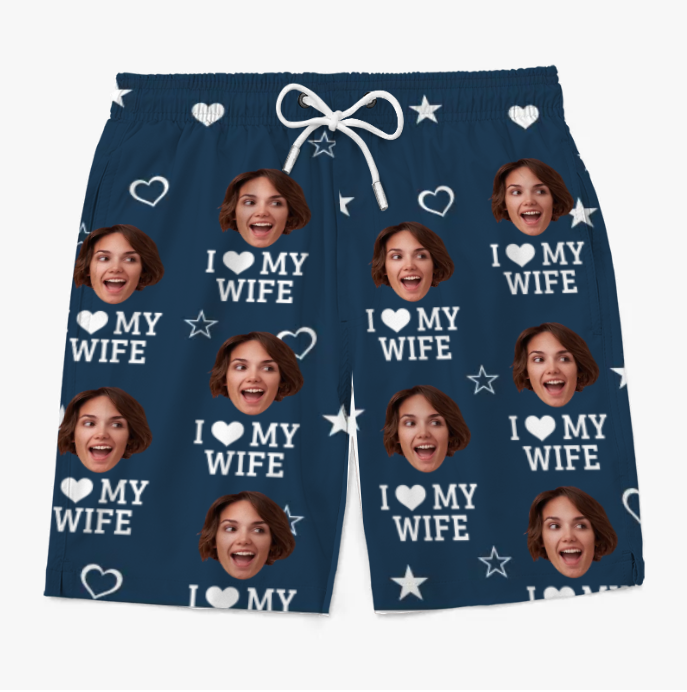 Fun Personalized Tropical Hawaiian Men's Beach Shorts