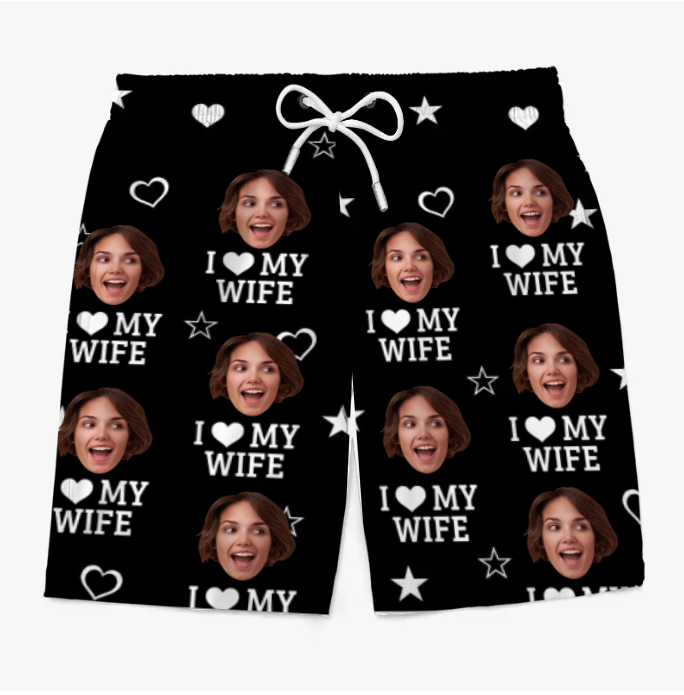 Fun Personalized Tropical Hawaiian Men's Beach Shorts