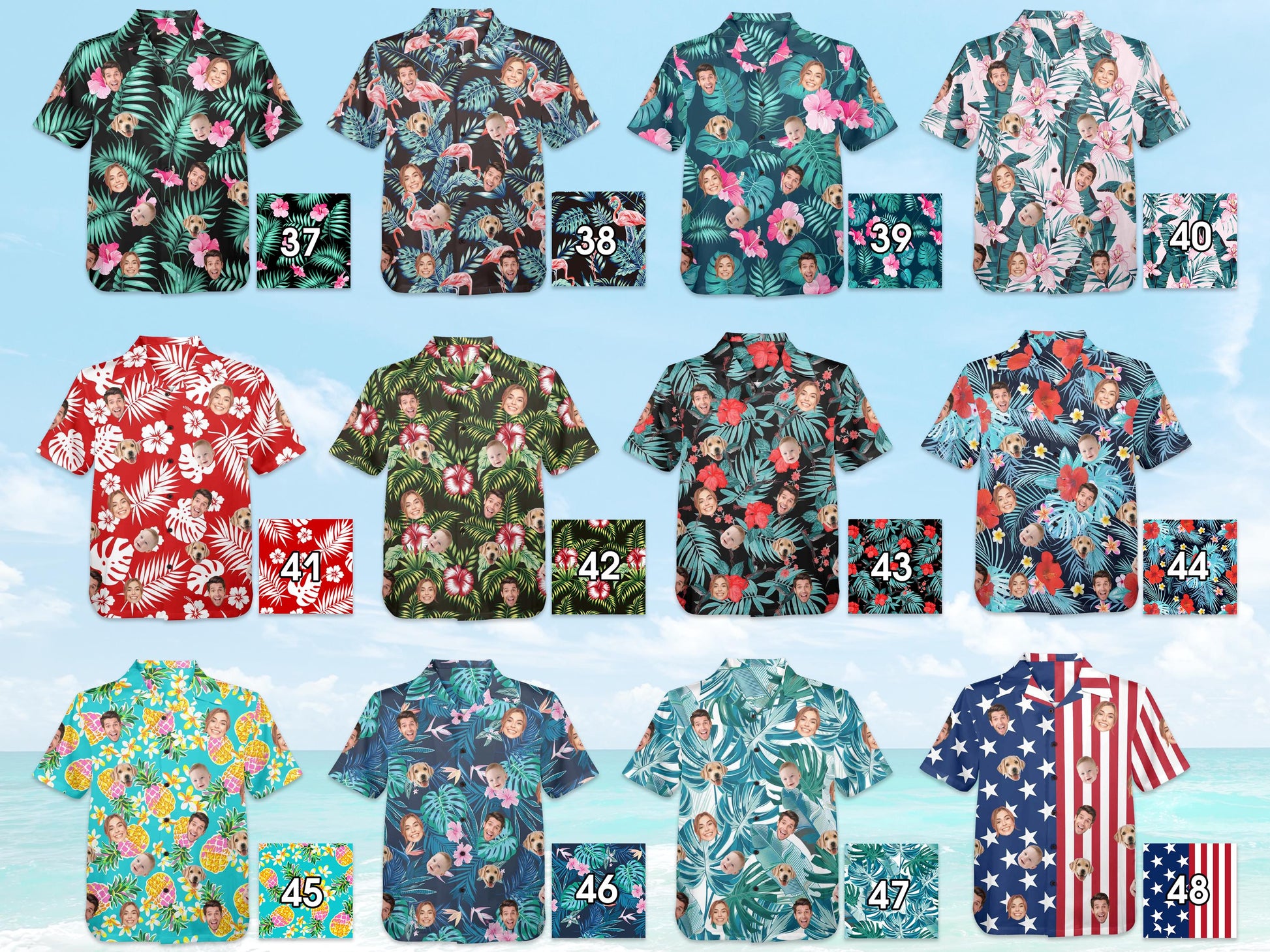 Personalize your Hawaiian shirt by uploading a photo