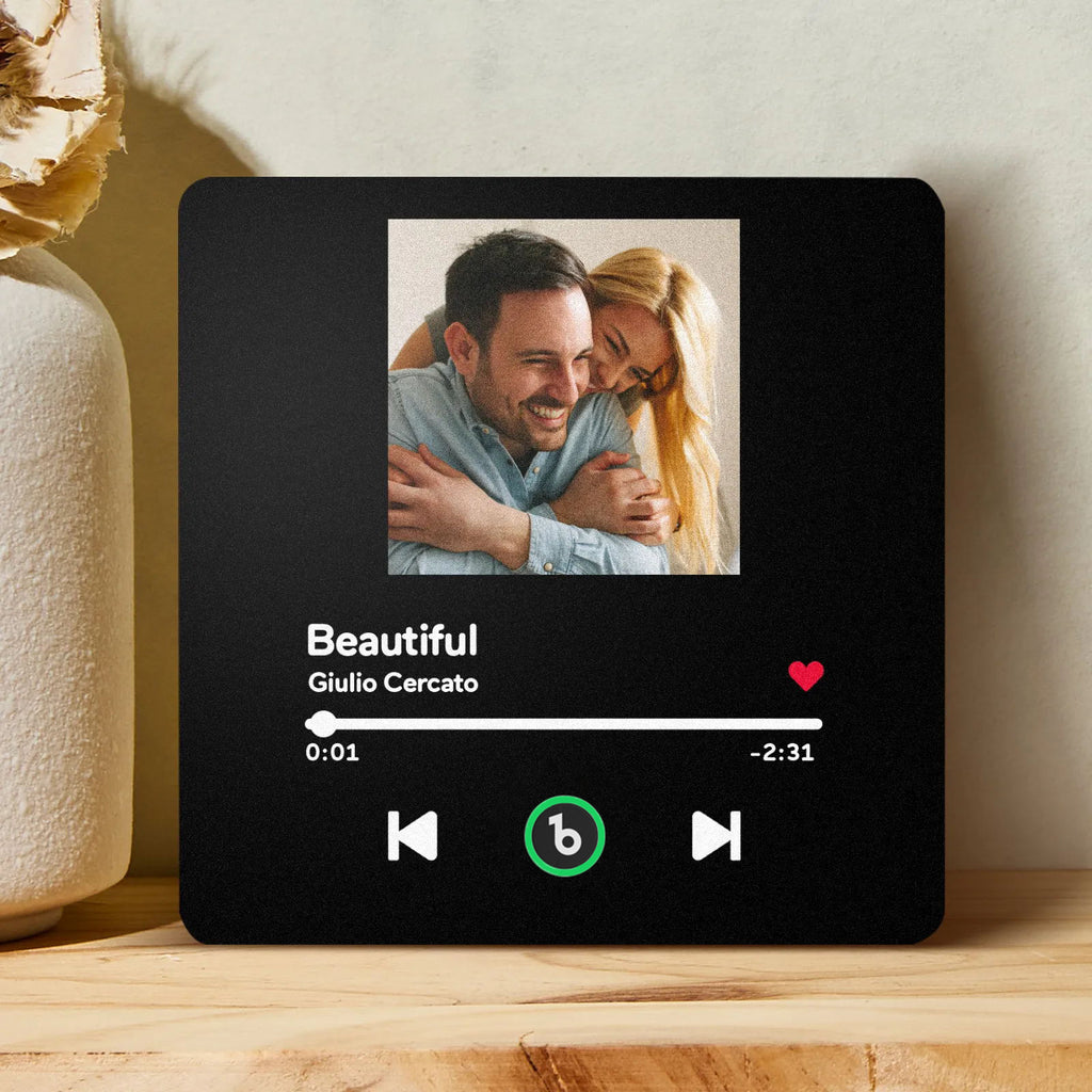 Personalized Photo Music Fridge Magnet