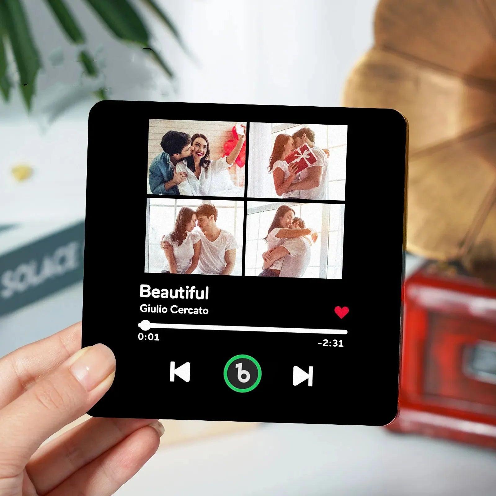 Personalized Photo Music Fridge Magnet