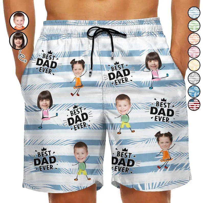 Custom Photo Personalized Unisex Beach Shorts