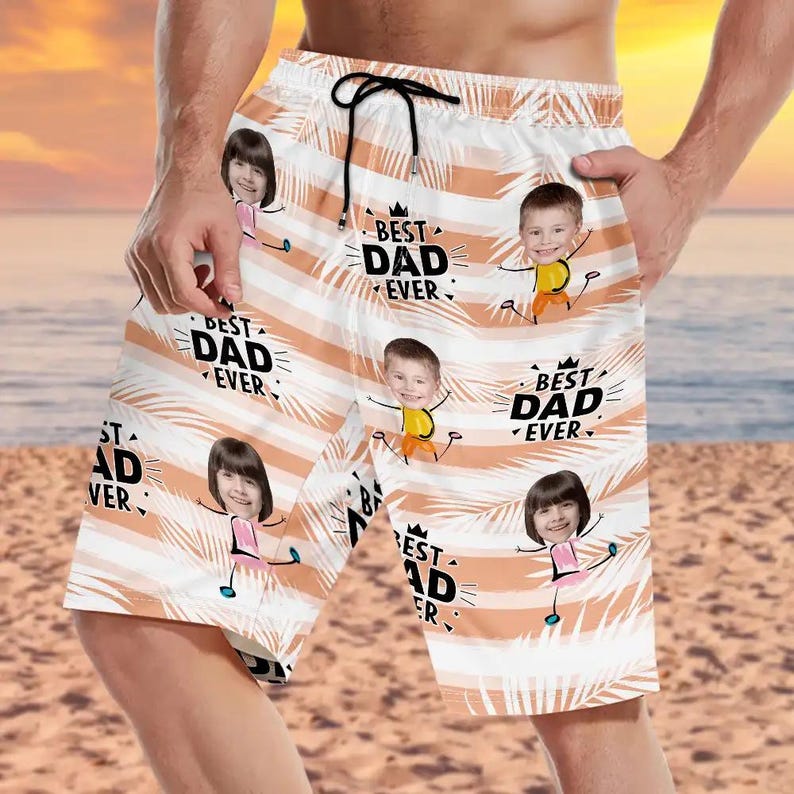 Custom Photo Personalized Unisex Beach Shorts