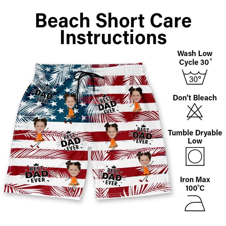 Custom Photo Personalized Unisex Beach Shorts