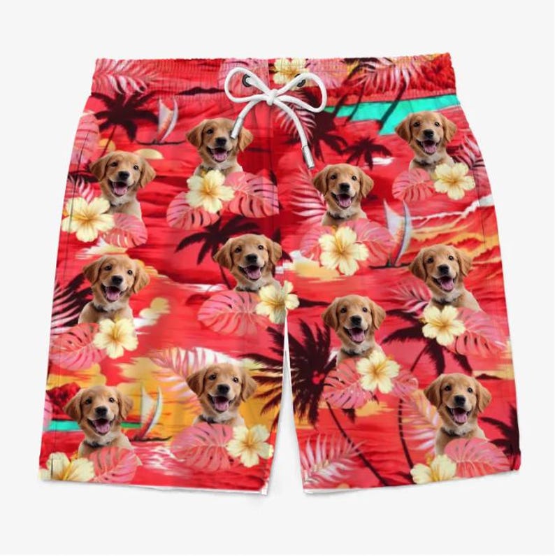 Custom Photo Hawaiian Beach Shorts for Men