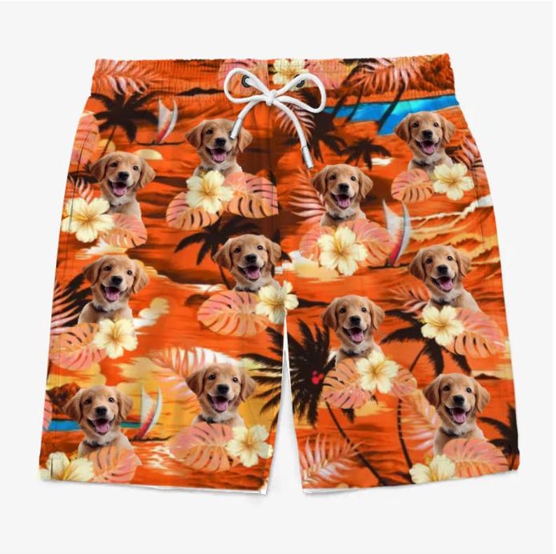Custom Photo Hawaiian Beach Shorts for Men