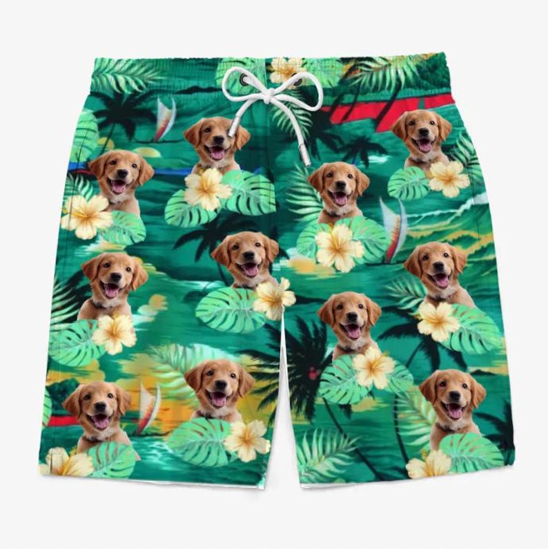Custom Photo Hawaiian Beach Shorts for Men