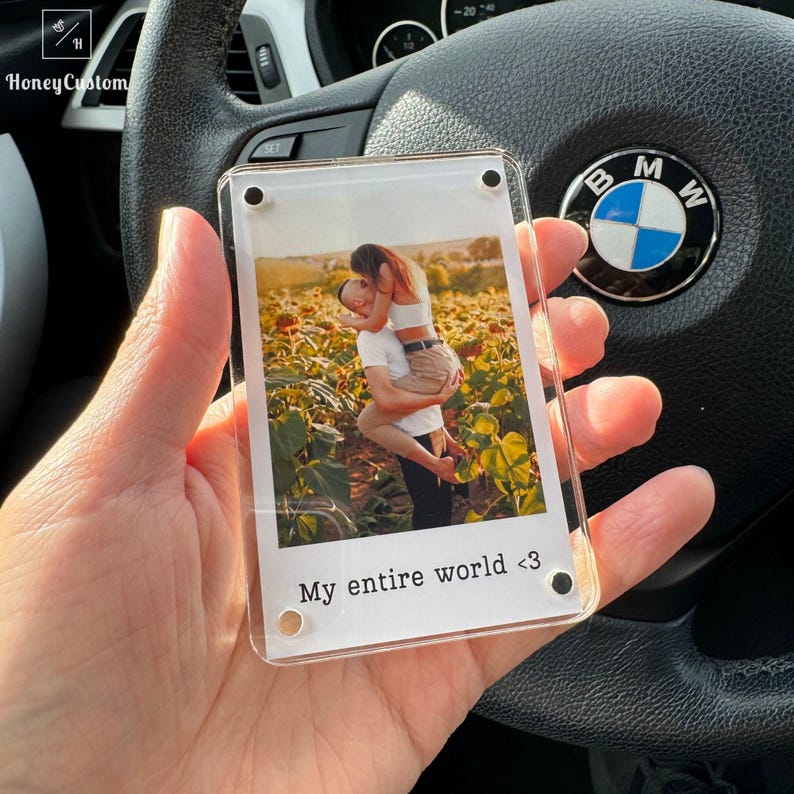 Personalized Photo Car Visor Holder - Gift for Your Better Half
