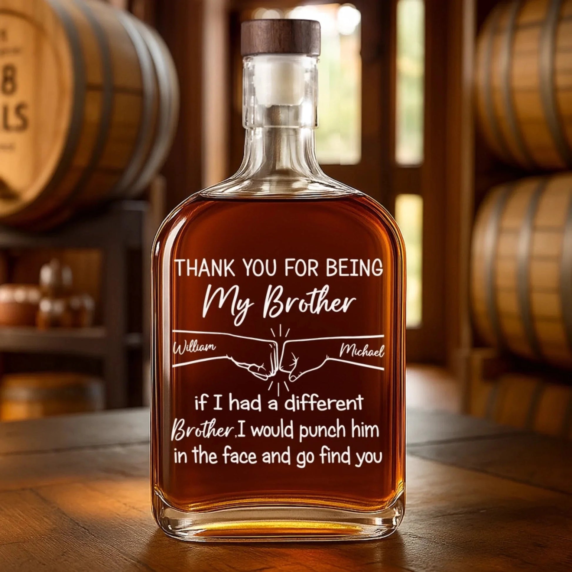 Family Personalized Custom Whiskey Bottle