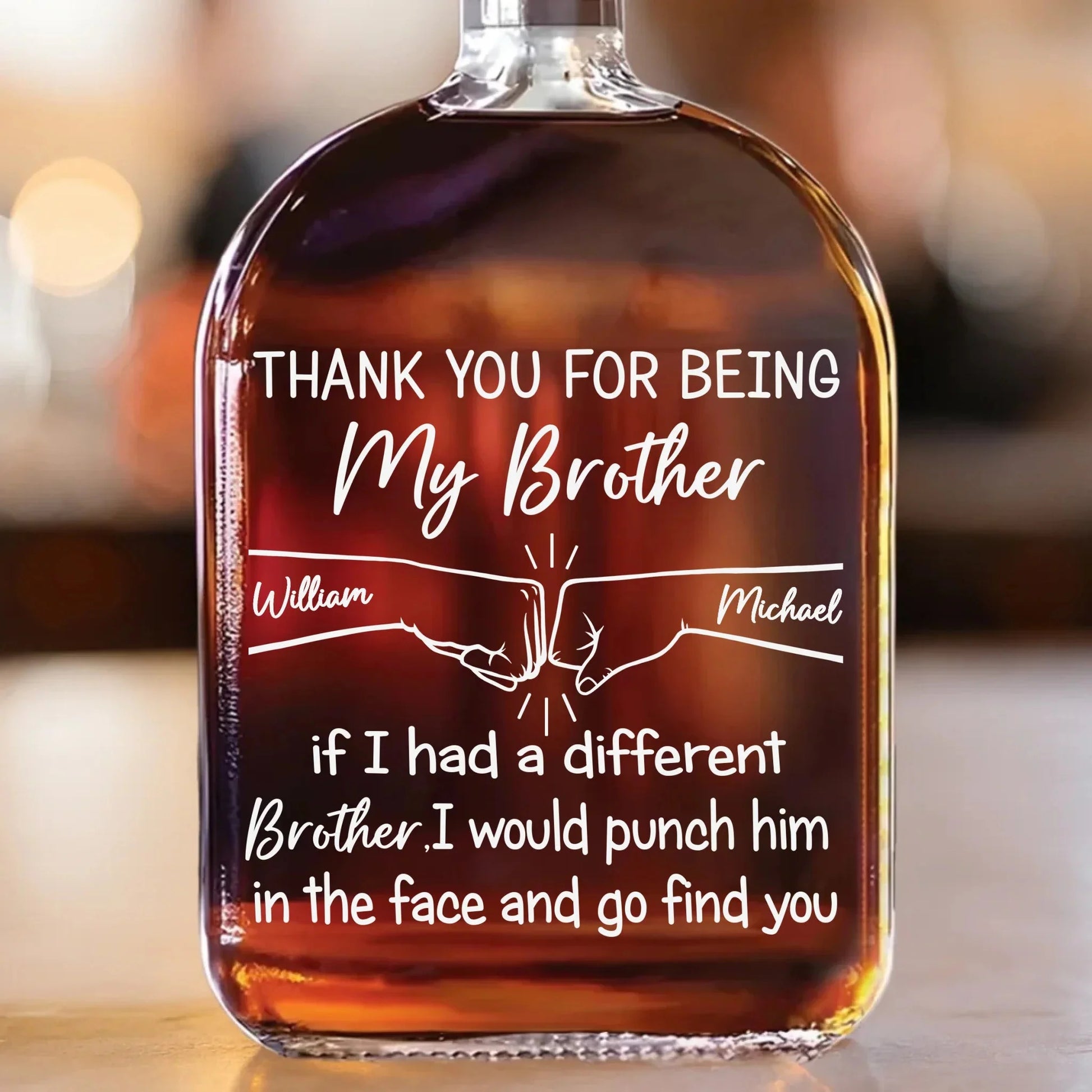 Family Personalized Custom Whiskey Bottle