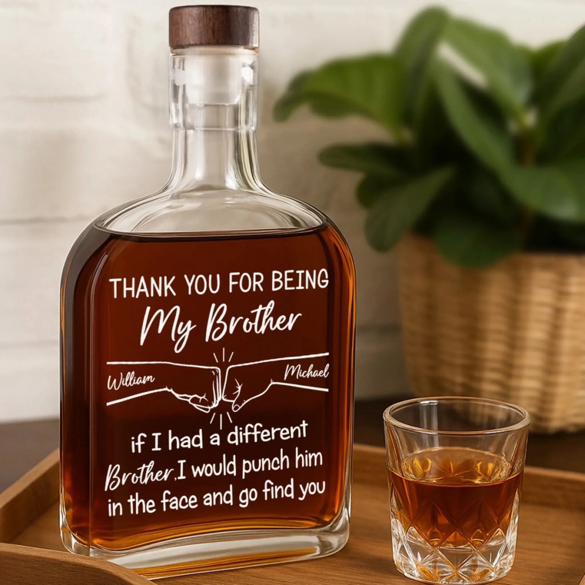 Family Personalized Custom Whiskey Bottle
