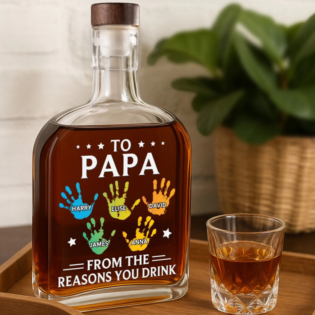 Family Personalized Custom Whiskey Bottle