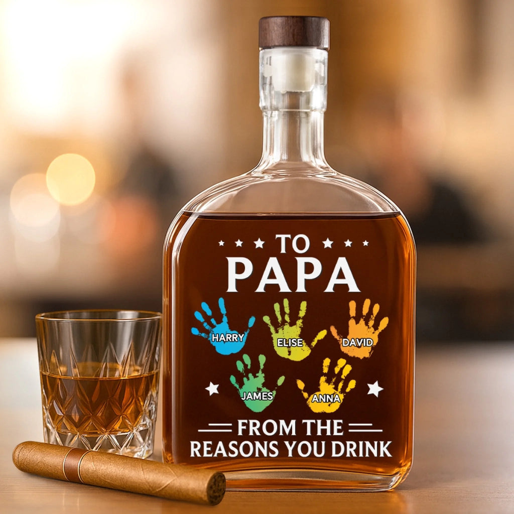 Family Personalized Custom Whiskey Bottle