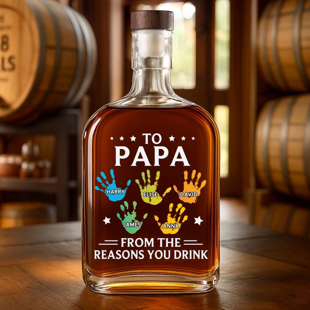 Family Personalized Custom Whiskey Bottle