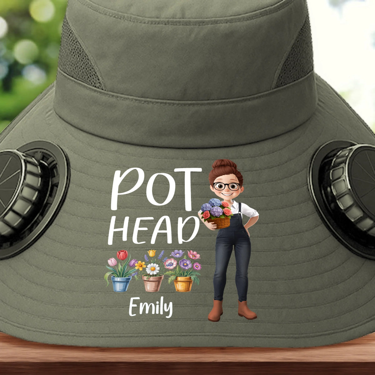 Custom Hat With Fans Solar Power