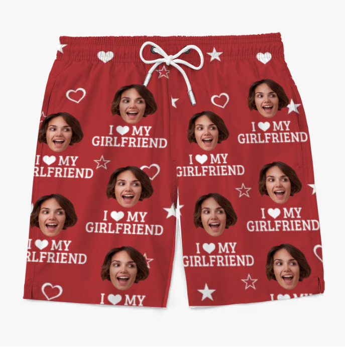 Fun Personalized Tropical Hawaiian Men's Beach Shorts