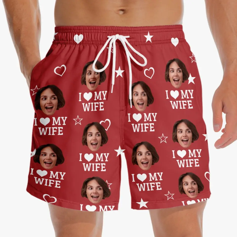 Fun Personalized Tropical Hawaiian Men's Beach Shorts