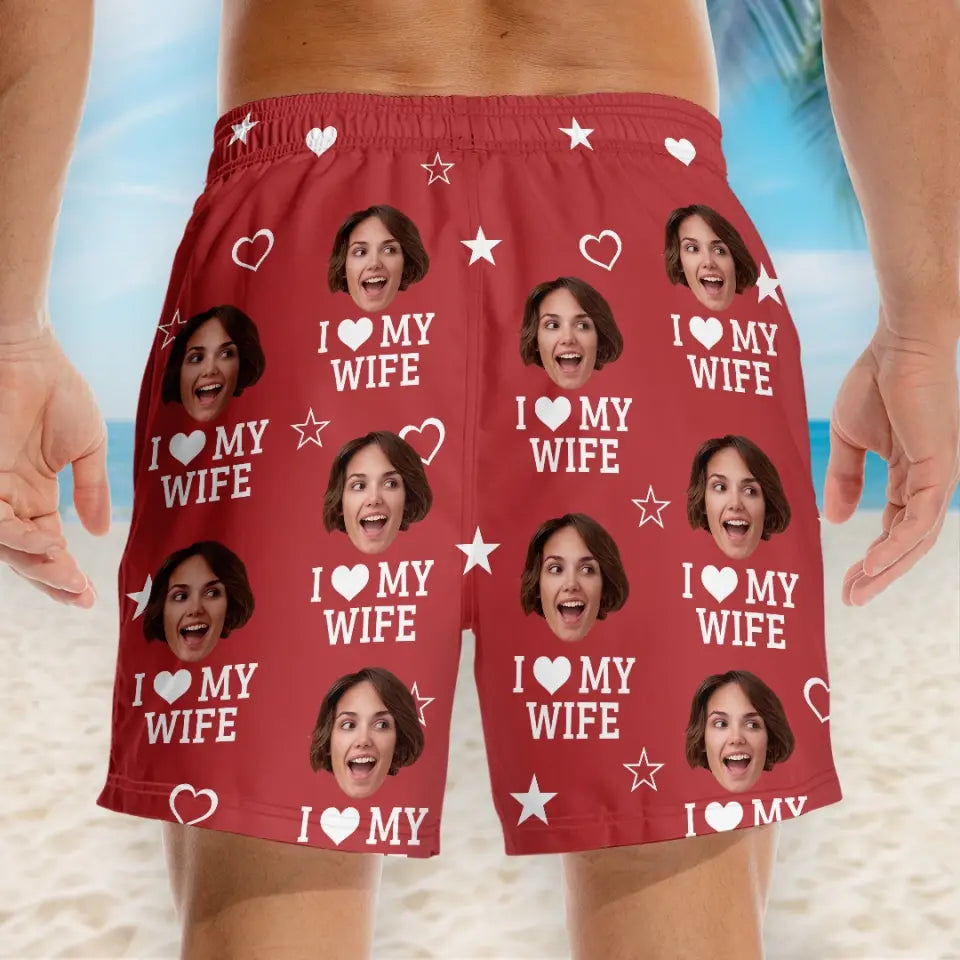 Fun Personalized Tropical Hawaiian Men's Beach Shorts
