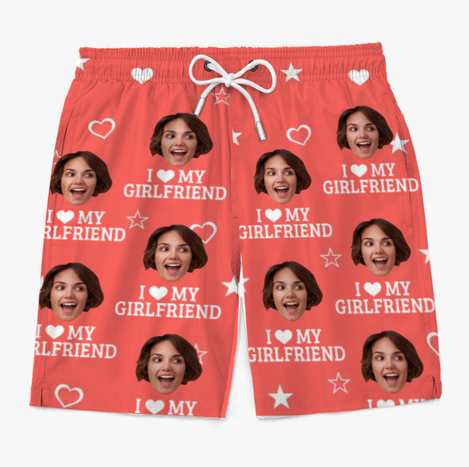 Fun Personalized Tropical Hawaiian Men's Beach Shorts