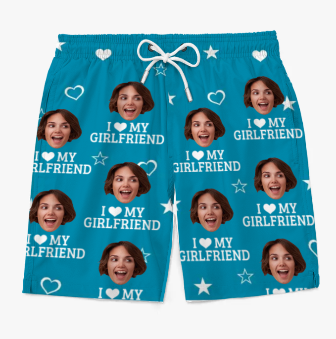 Fun Personalized Tropical Hawaiian Men's Beach Shorts