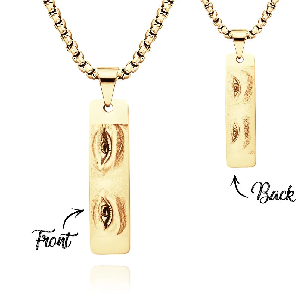 Custom Eyes Photo Necklace
