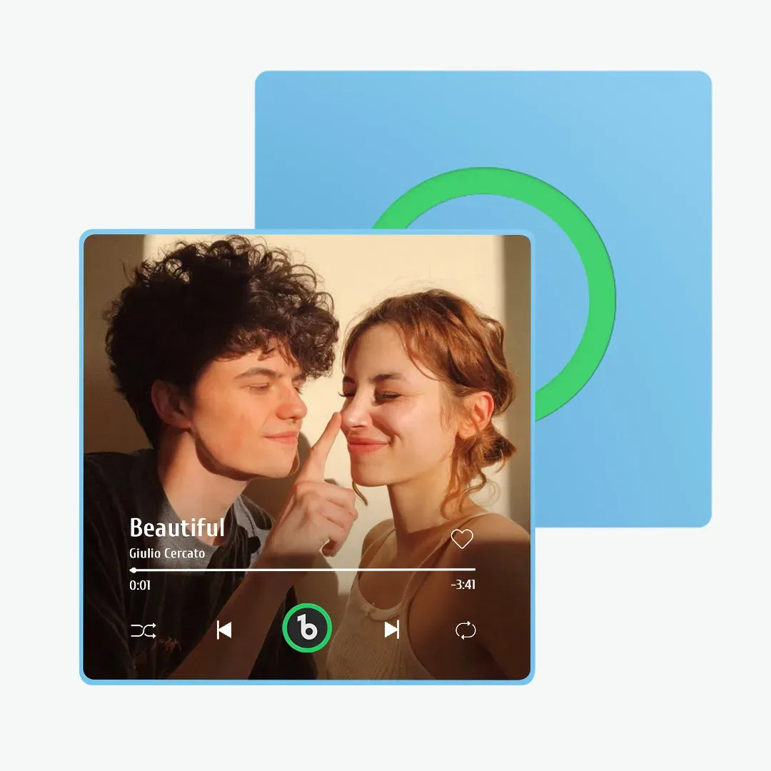 Personalized Photo Music Fridge Magnet