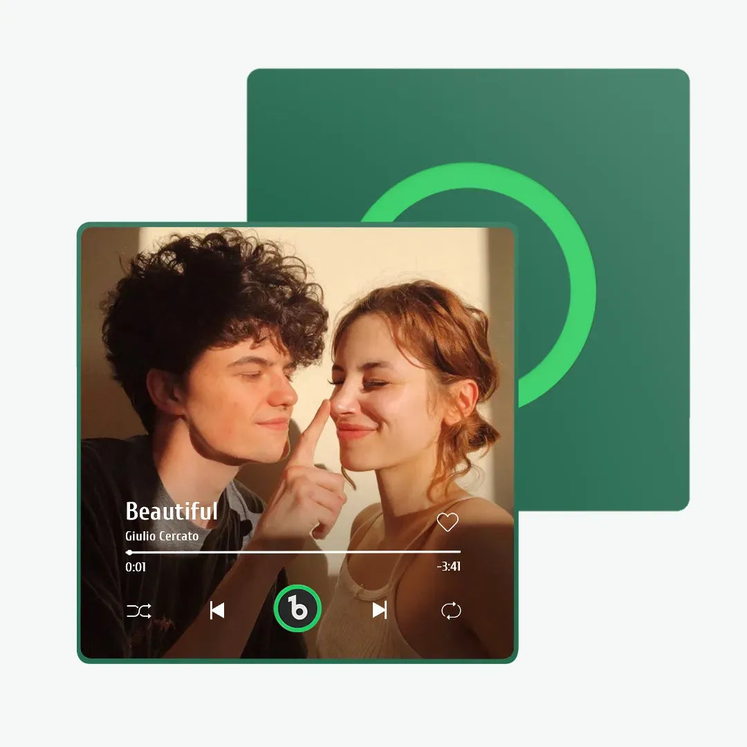 Personalized Photo Music Fridge Magnet