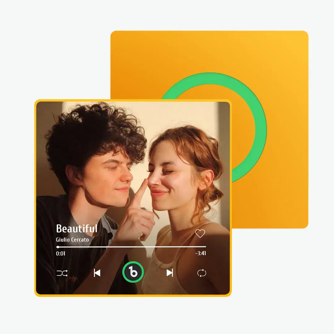 Personalized Photo Music Fridge Magnet