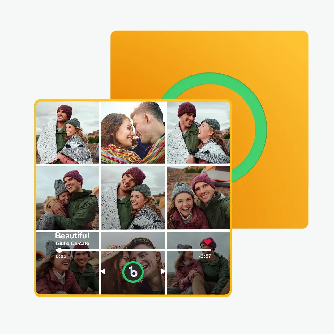 Personalized Photo Music Fridge Magnet