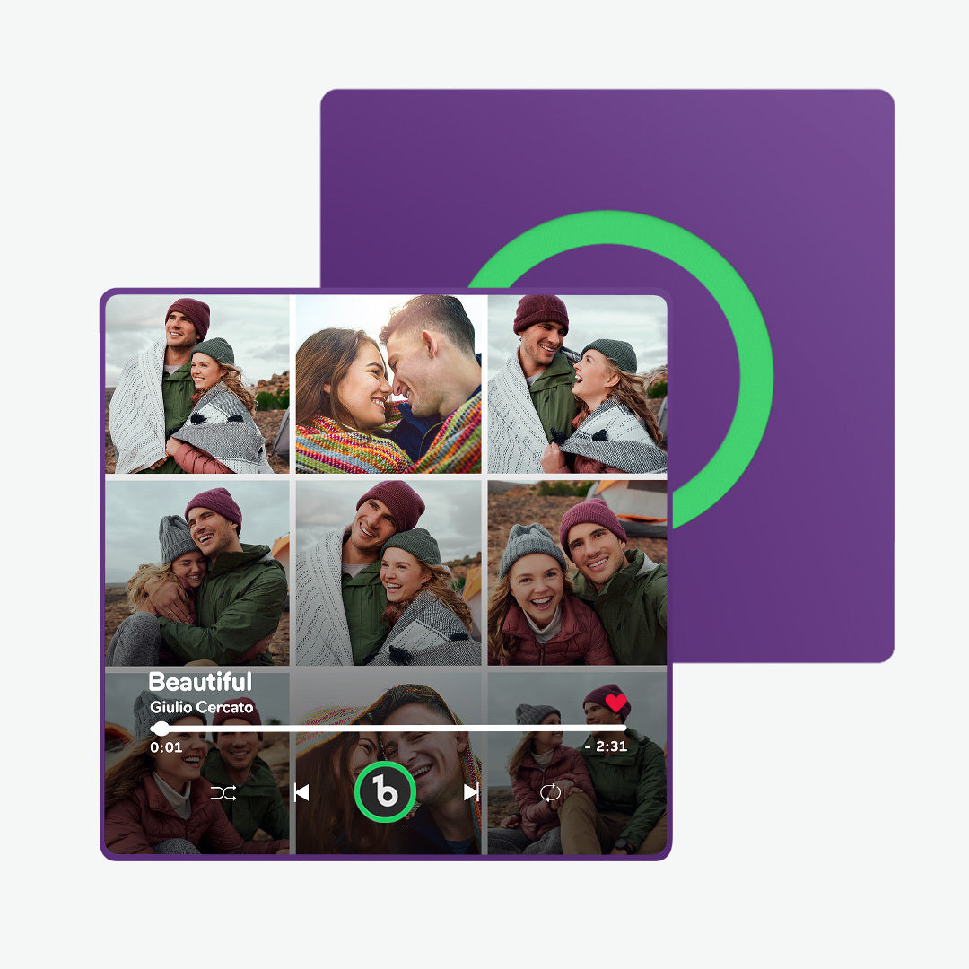 Personalized Photo Music Fridge Magnet