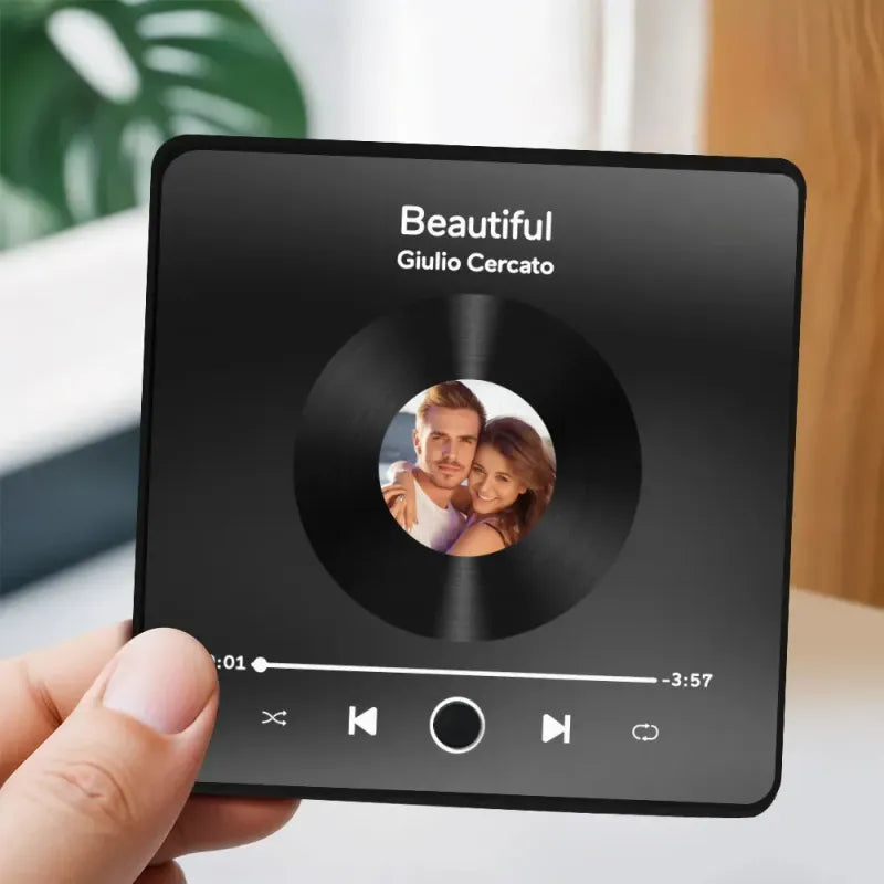 Personalized Photo Music Fridge Magnet
