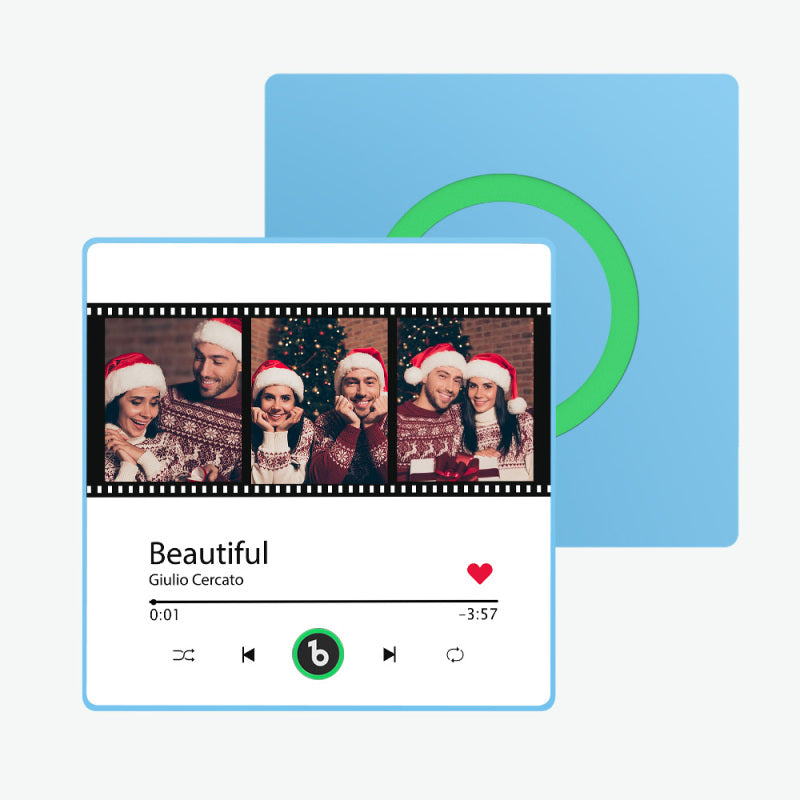 Personalized Photo Music Fridge Magnet