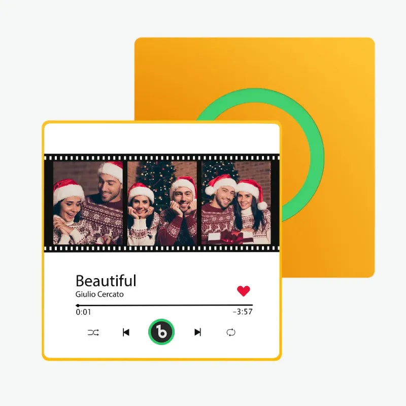 Personalized Photo Music Fridge Magnet